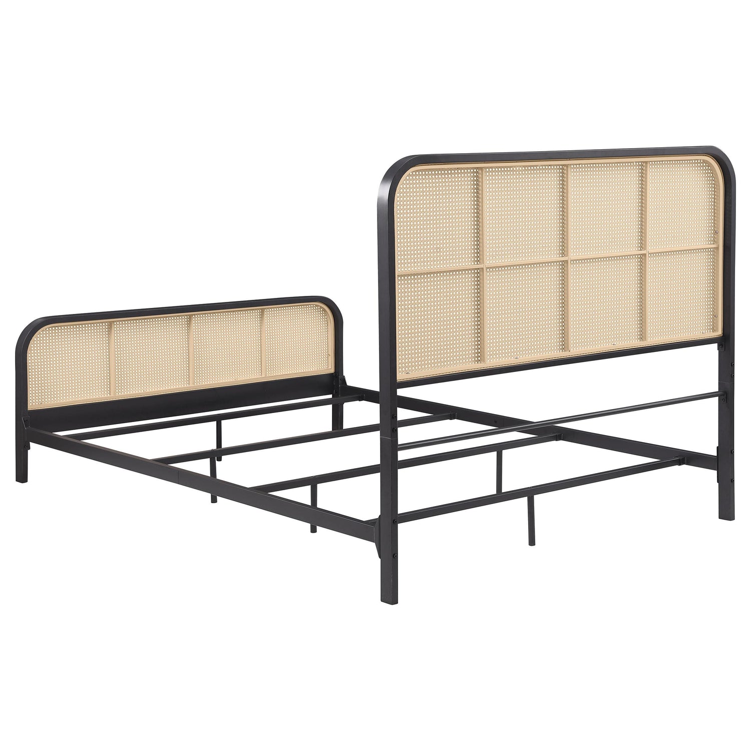 Lanewood Polyethylene PE Rattan Upholstered Metal Eastern King Bed Black - 360250KE
