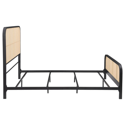 Lanewood Polyethylene PE Rattan Upholstered Metal Eastern King Bed Black - 360250KE