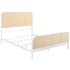Lanewood Polyethylene PE Rattan Upholstered Metal Eastern King Bed White - 360251KE