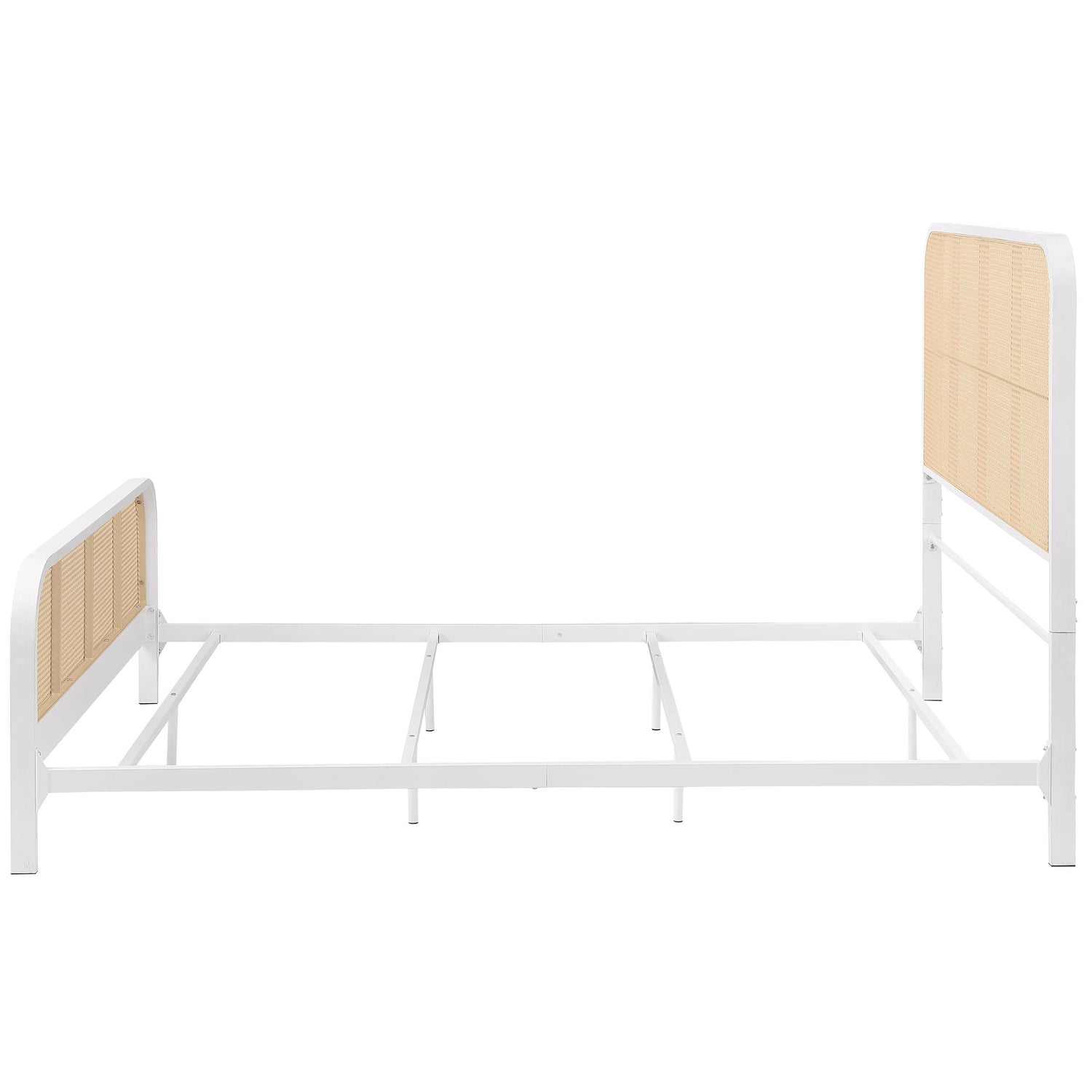 Lanewood Polyethylene PE Rattan Upholstered Metal Eastern King Bed White - 360251KE