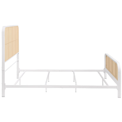 Lanewood Polyethylene PE Rattan Upholstered Metal Eastern King Bed White - 360251KE