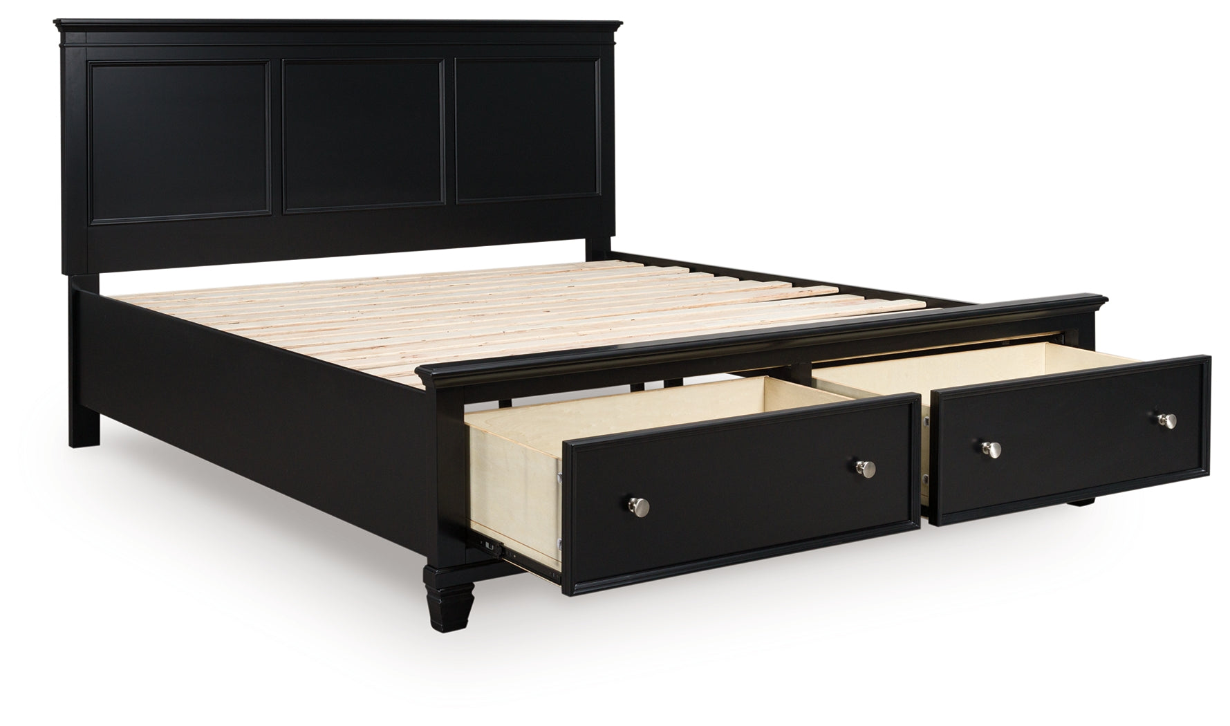 Lanolee Black California King Panel Storage Bed - B687B20