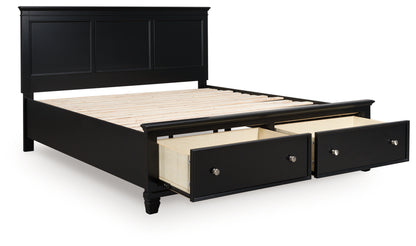 Lanolee Black California King Panel Storage Bed - B687B20