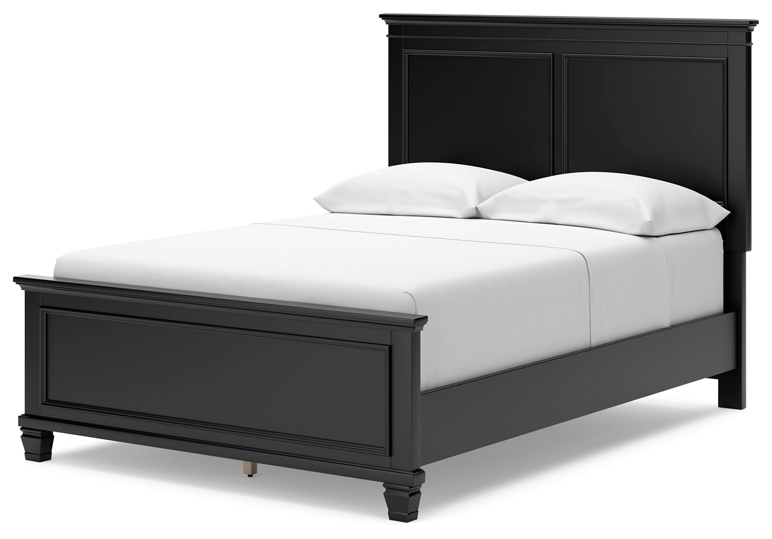 Lanolee Black Full Panel Bed and Chest - B687B12