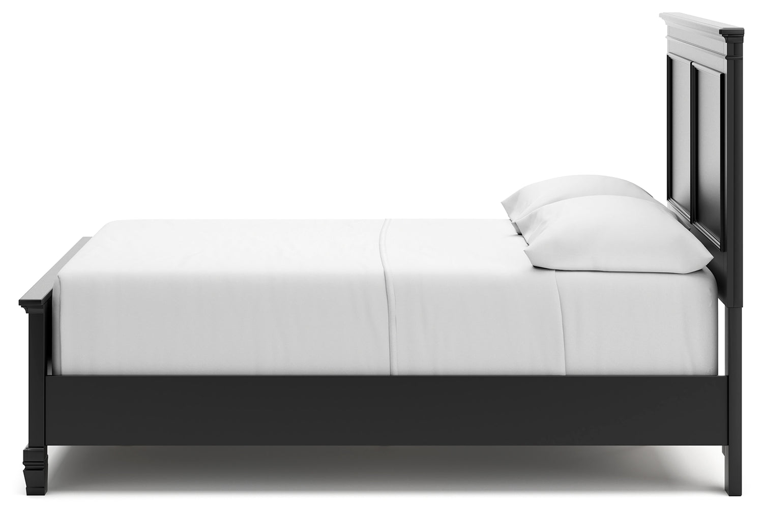 Lanolee Black Full Panel Bed and Chest - B687B12