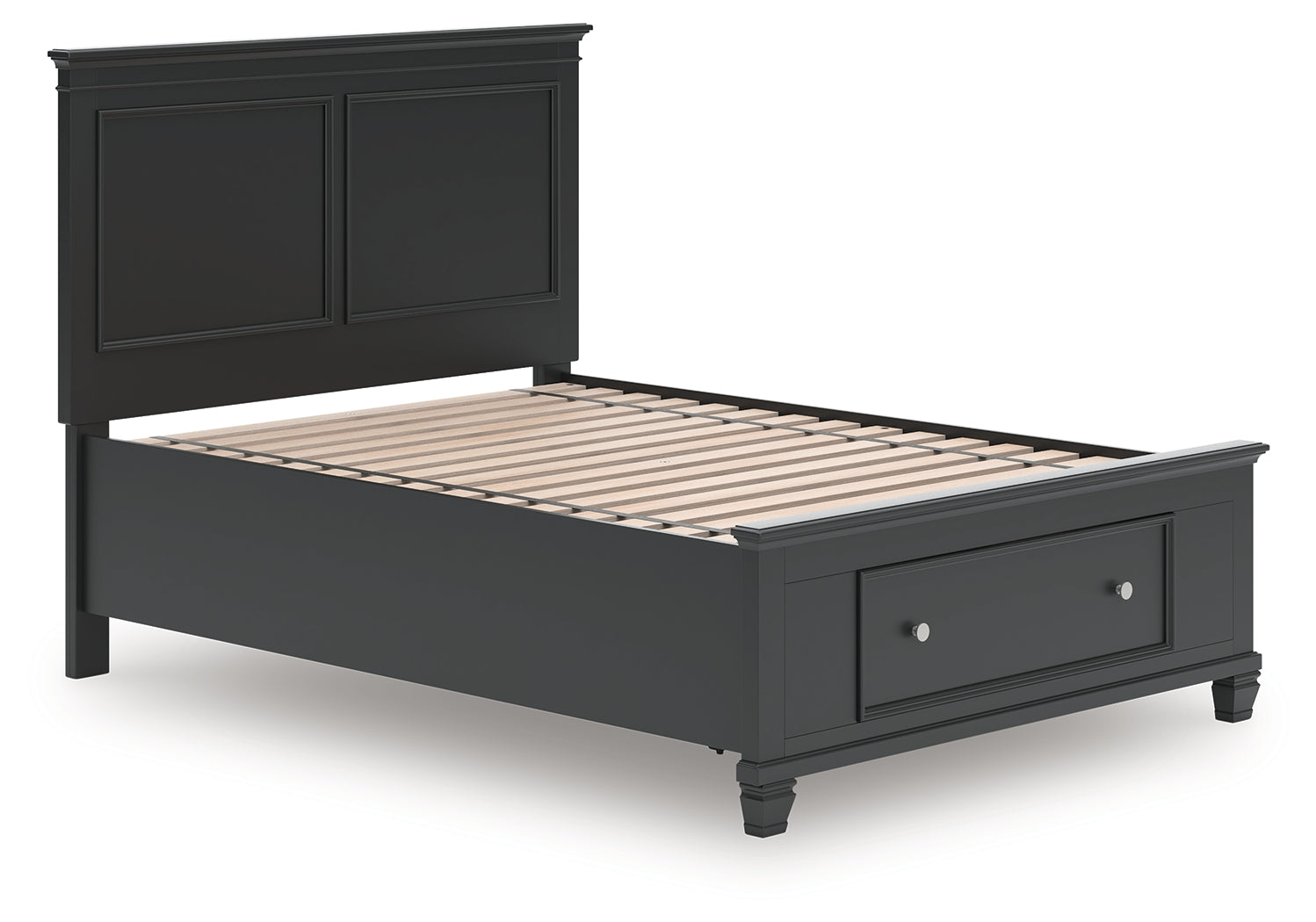 Lanolee Black Full Panel Storage Bed - B687B22