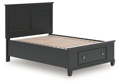 Lanolee Black Full Panel Storage Bed - B687B22