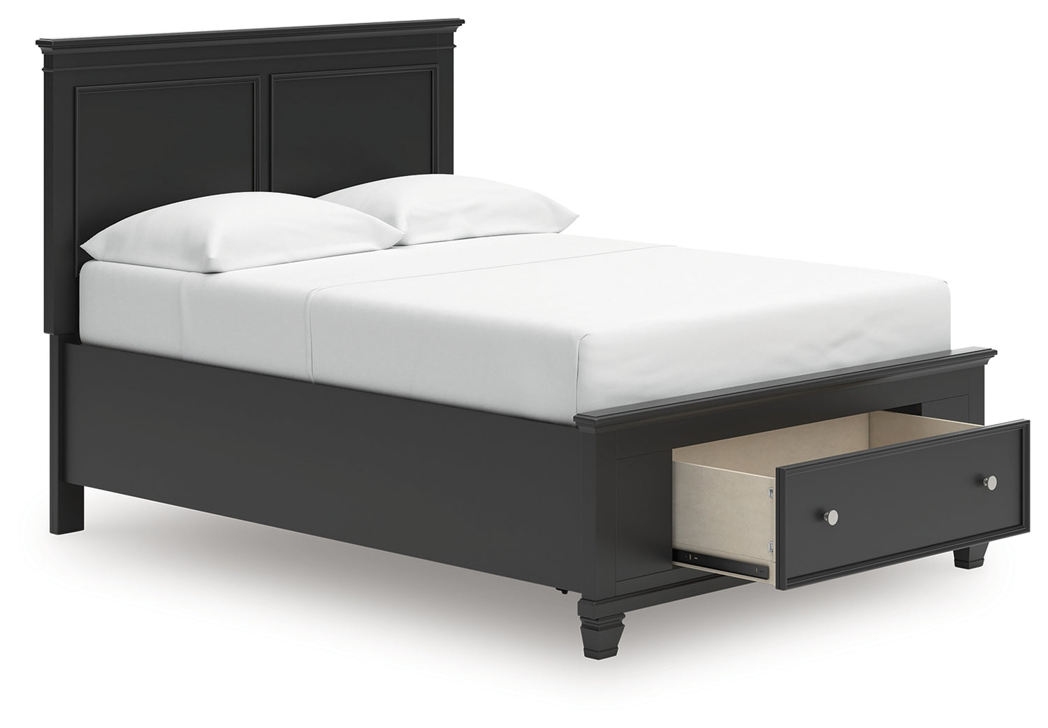 Lanolee Black Full Panel Storage Bed - B687B22