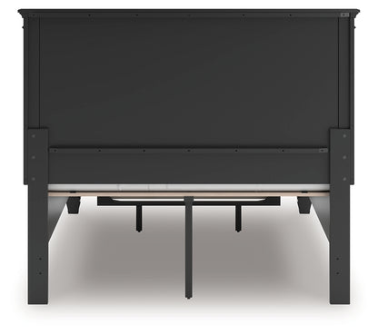 Lanolee Black Full Panel Storage Bed - B687B22