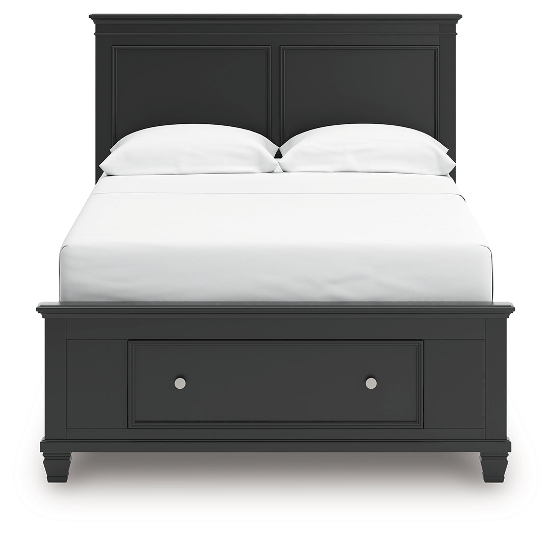 Lanolee Black Full Panel Storage Bed - B687B22