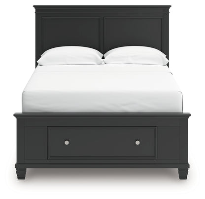 Lanolee Black Full Panel Storage Bed - B687B22