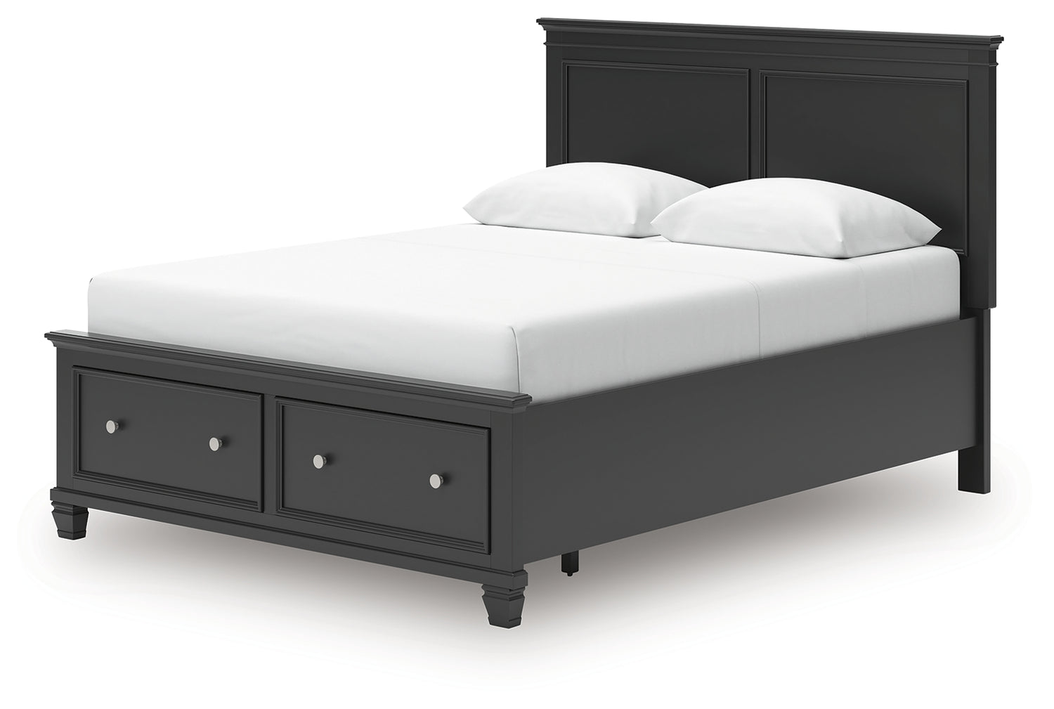 Lanolee Black Queen Panel Storage Bed - B687B17