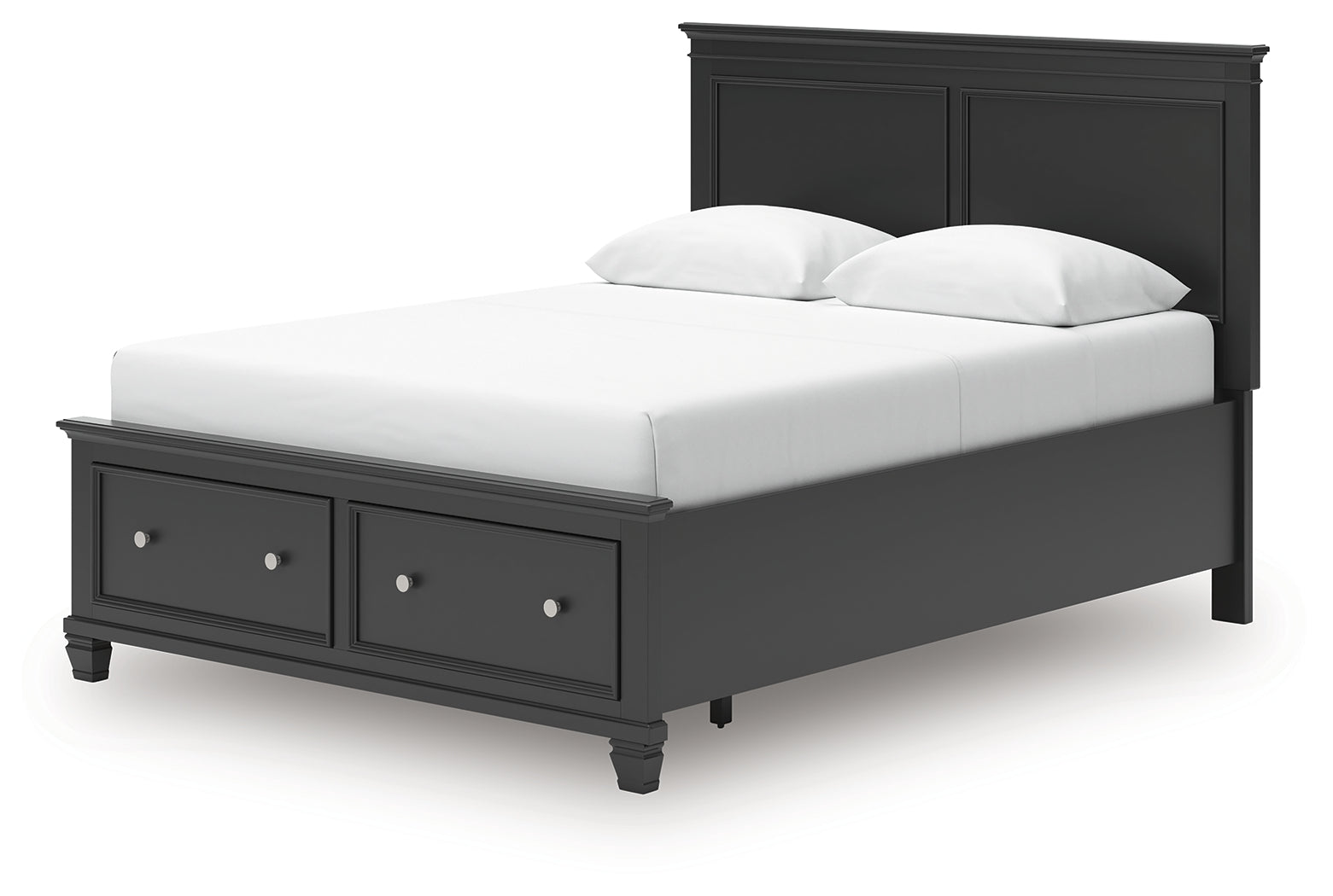 Lanolee Black Queen Panel Storage Bed - B687B17
