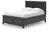 Lanolee Black Queen Panel Storage Bed - B687B17