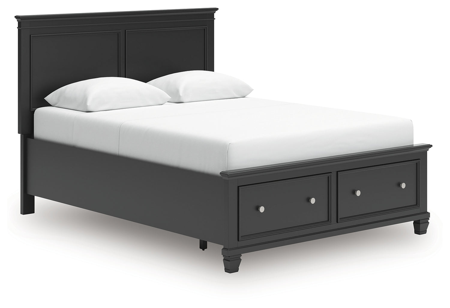 Lanolee Black Queen Panel Storage Bed - B687B17