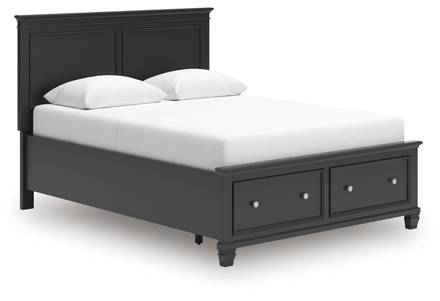 Lanolee Black Queen Panel Storage Bed - B687B17
