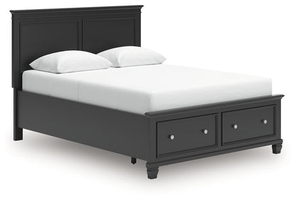 Lanolee Black Queen Panel Storage Bed - B687B17