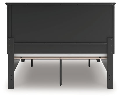 Lanolee Black Queen Panel Storage Bed - B687B17