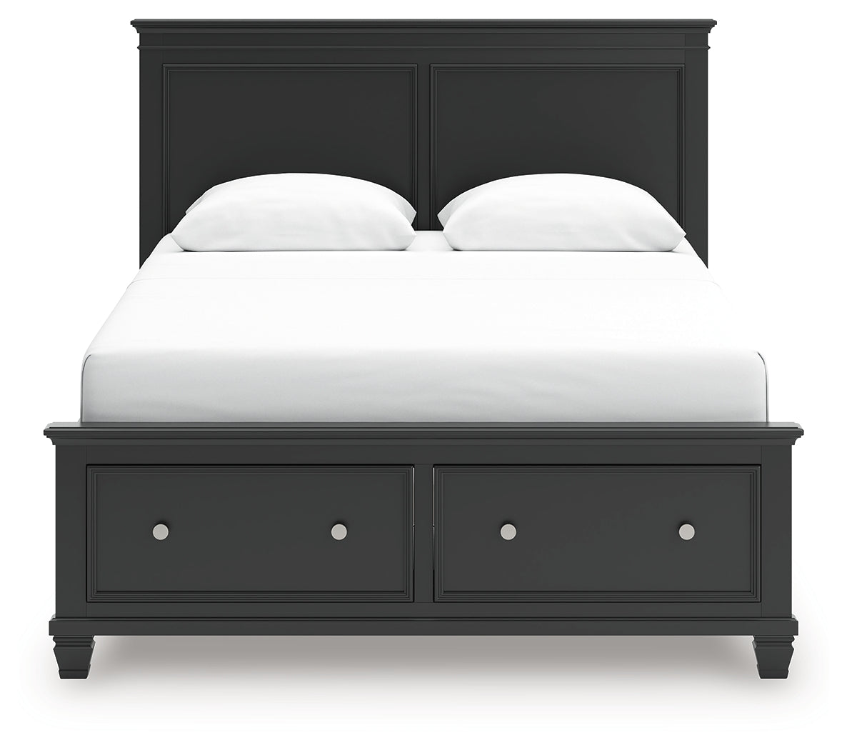 Lanolee Black Queen Panel Storage Bed - B687B17