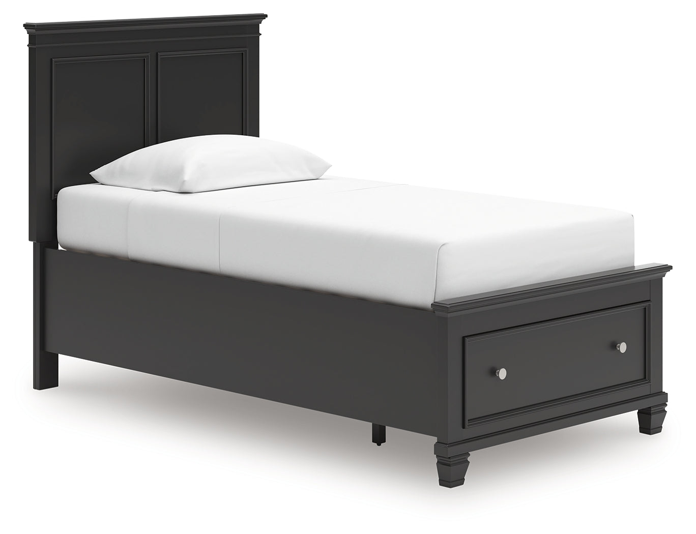 Lanolee Black Twin Panel Storage Bed - B687B21