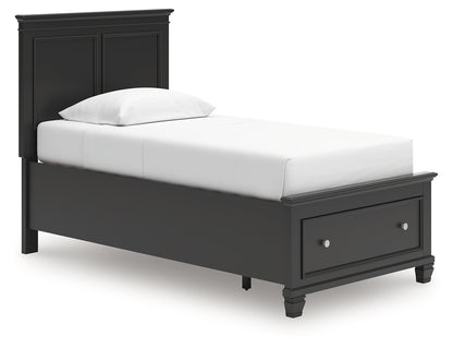 Lanolee Black Twin Panel Storage Bed - B687B21