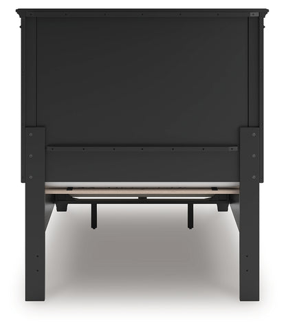 Lanolee Black Twin Panel Storage Bed - B687B21