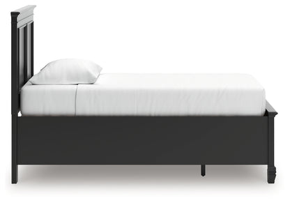 Lanolee Black Twin Panel Storage Bed - B687B21