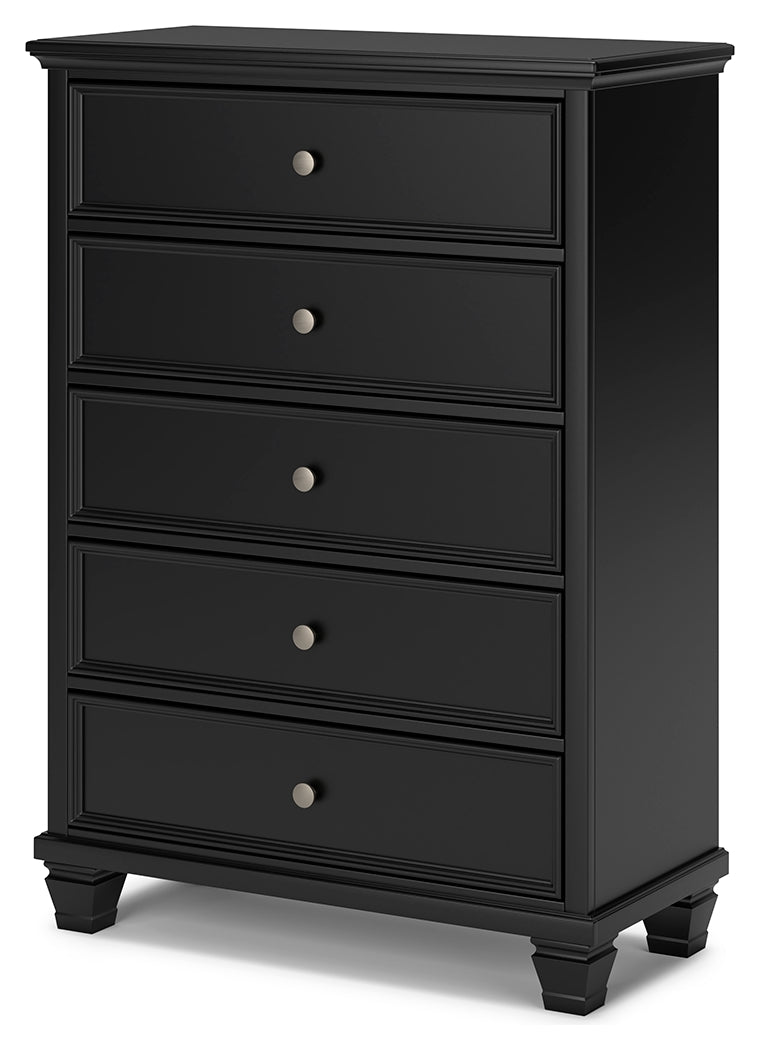 Lanolee California King Panel Bed, Dresser, Chest and 2 Nightstands - B687B32