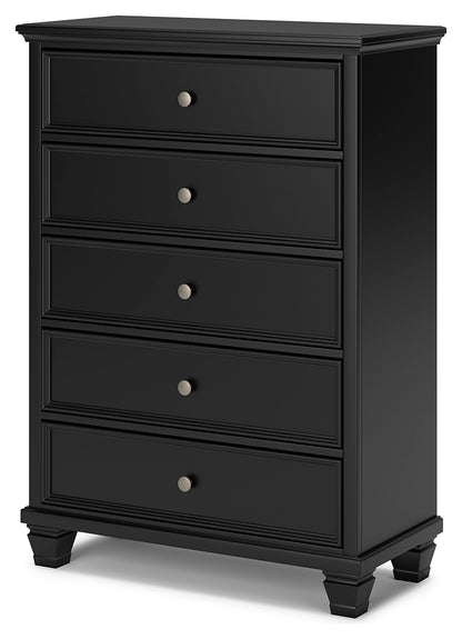 Lanolee California King Panel Bed, Dresser, Chest and 2 Nightstands - B687B32
