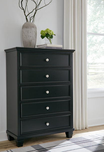 Lanolee California King Panel Bed, Dresser, Chest and 2 Nightstands - B687B32