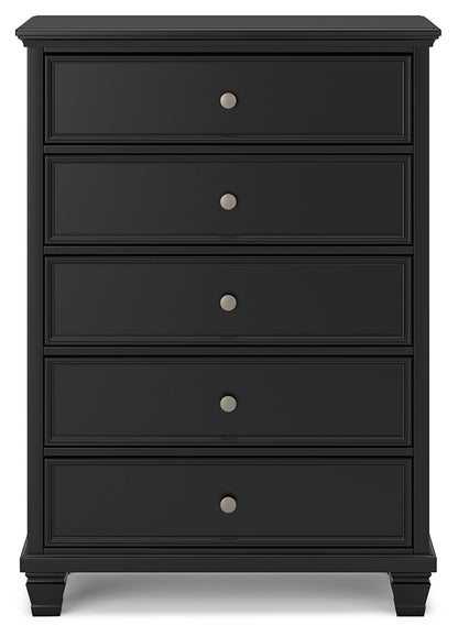 Lanolee California King Panel Bed, Dresser, Chest and 2 Nightstands - B687B32