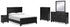 Lanolee Queen Panel Bed with Mirrored Dresser, Chest and Nightstand in Black - PKG015222