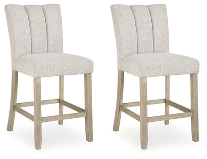 Larawyn Bisque Counter Height Barstool, Set of 2 - PCD575-124