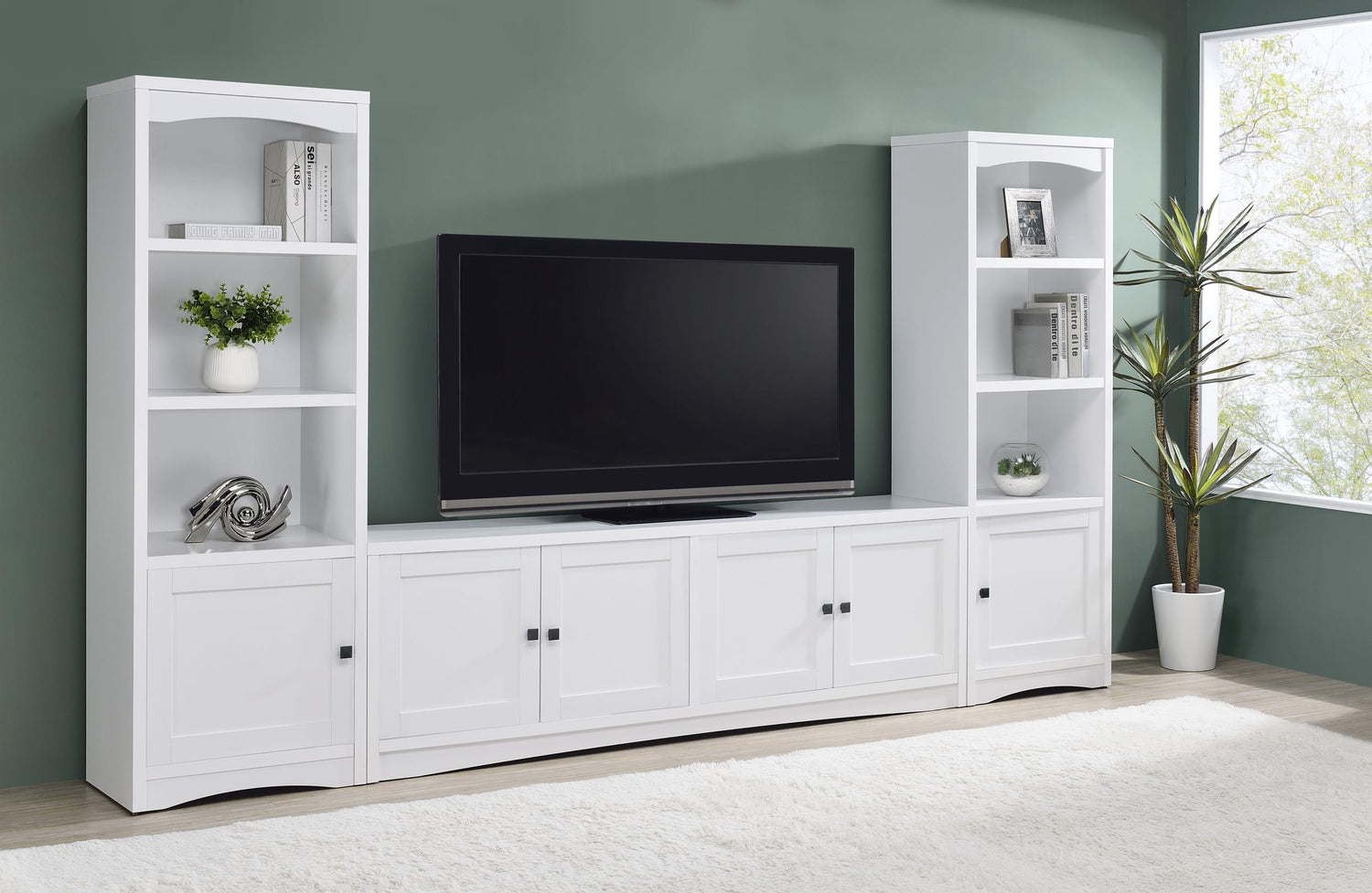 Laughlin 3-piece Entertainment Center TV Stand White - 724113-SET
