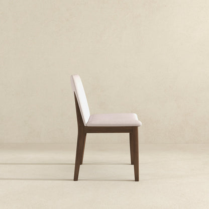 Laura  Beige Linen Solid Wood Dining Chair (Set Of 2) - DCH00402201