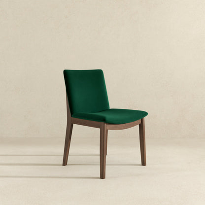 Laura  Green Velvet Solid Wood Dining Chair (Set Of 2) - DCH00402206
