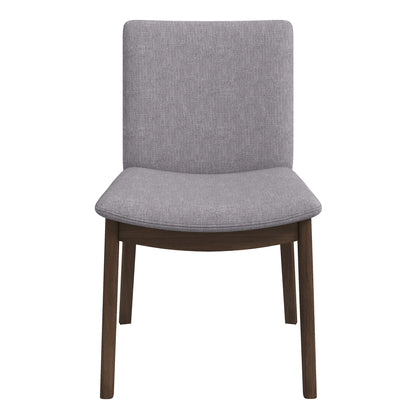 Laura  Light Grey Linen Solid Wood Dining Chair (Set Of 2) - DCH00402207