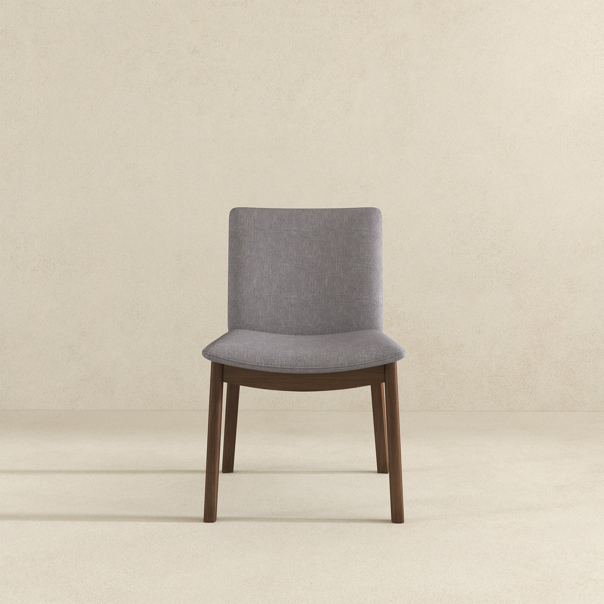 Laura  Light Grey Linen Solid Wood Dining Chair (Set Of 2) - DCH00402207