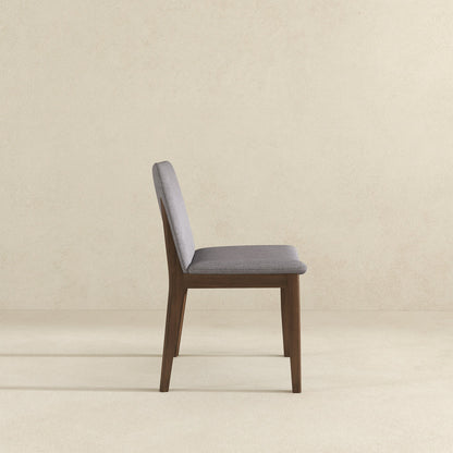 Laura  Light Grey Linen Solid Wood Dining Chair (Set Of 2) - DCH00402207
