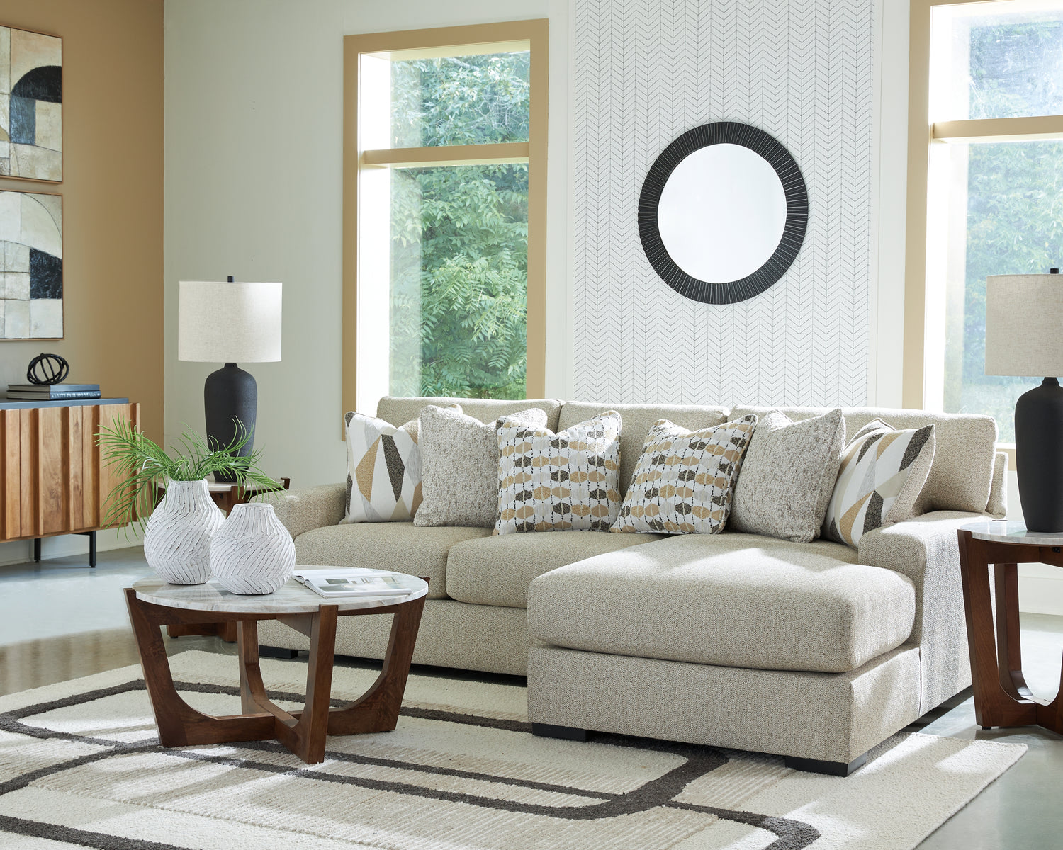 Laurelgrove Pebble 2-Piece Sectional Sofa Chaise - 75105S3