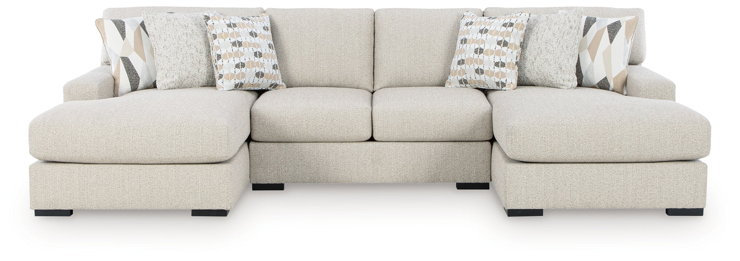 Laurelgrove Pebble 3-Piece Double Chaise Sectional - 75105S7