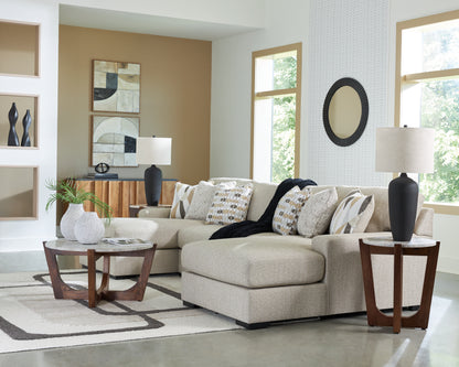 Laurelgrove Pebble 3-Piece Double Chaise Sectional - 75105S7