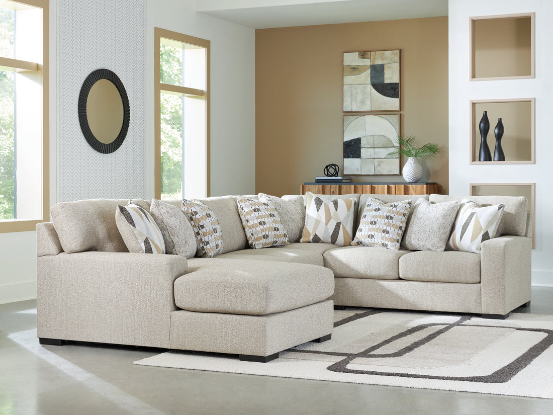 Laurelgrove Pebble 4-Piece Sectional with Chaise - 75105S1