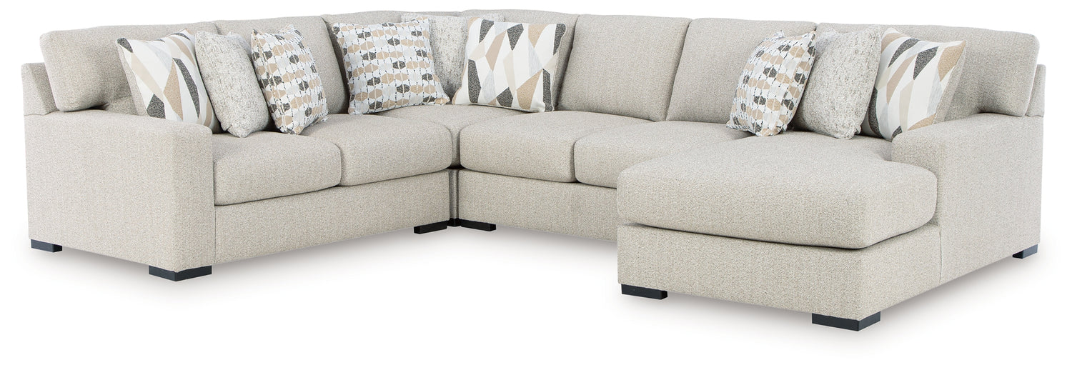 Laurelgrove Pebble 4-Piece Sectional with Chaise - 75105S2