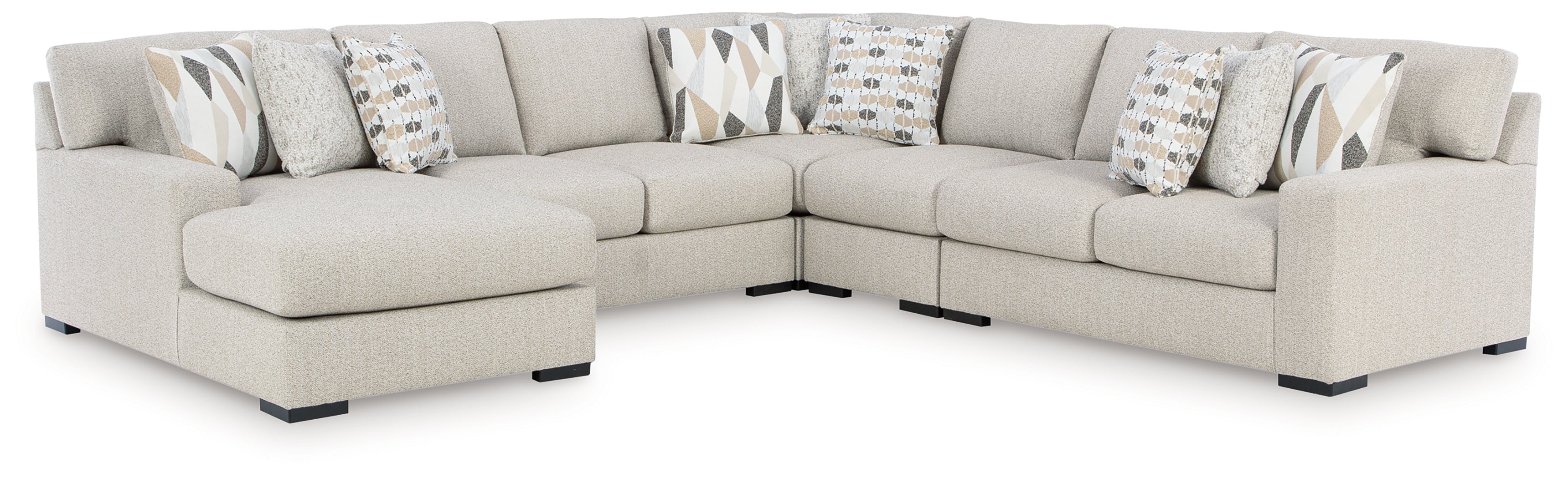 Laurelgrove Pebble 5-Piece Sectional with Chaise - 75105S11