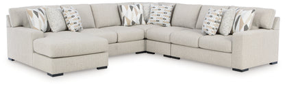 Laurelgrove Pebble 5-Piece Sectional with Chaise - 75105S11