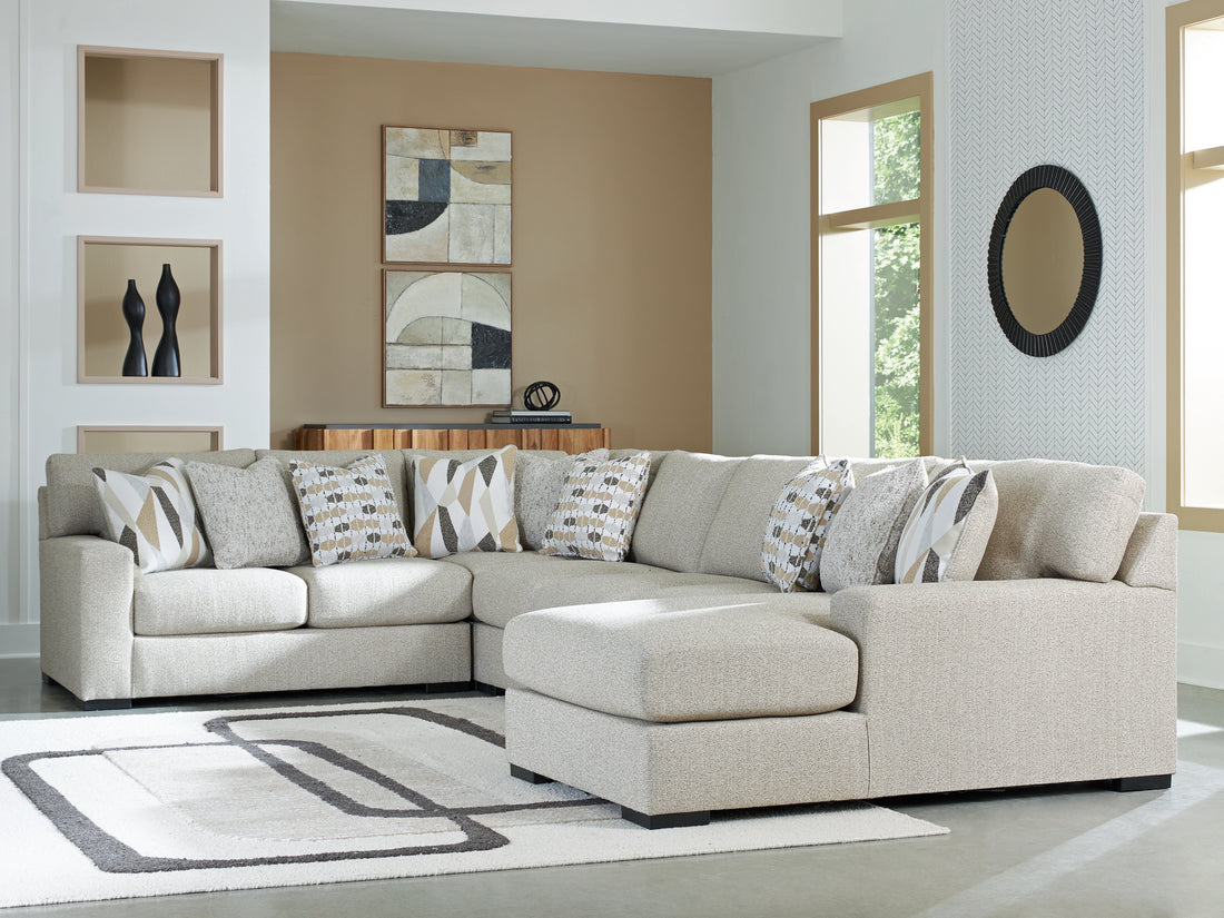 Laurelgrove Pebble 5-Piece Sectional with Chaise - 75105S12
