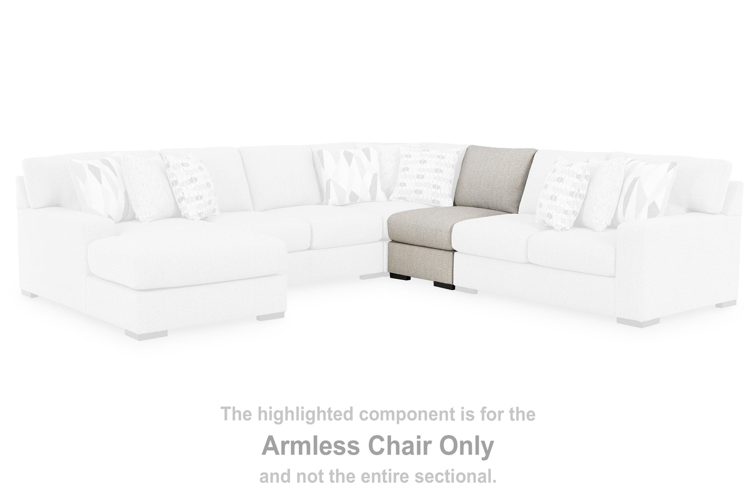 Laurelgrove Pebble Armless Chair - 7510546