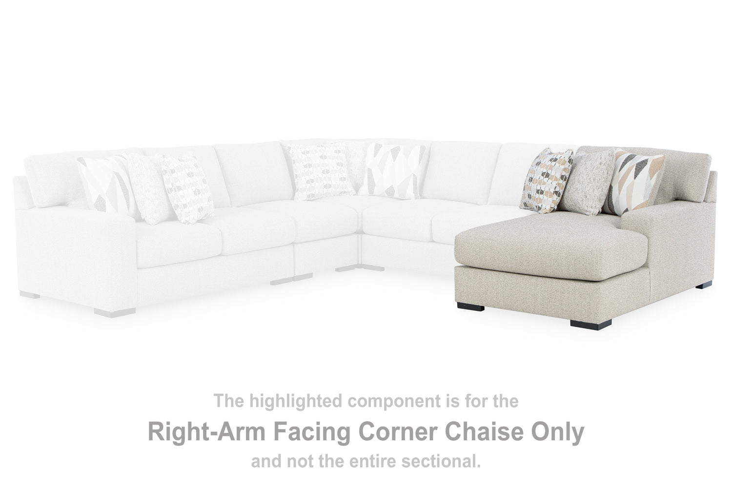 Laurelgrove Pebble Right-Arm Facing Corner Chaise - 7510517
