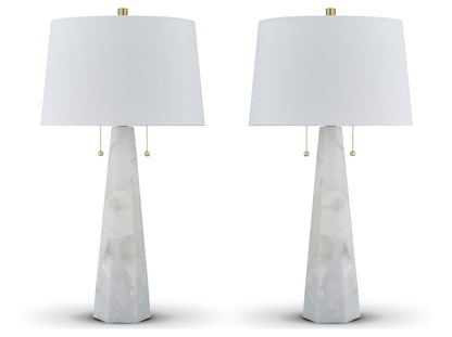 Laurellen 2-Piece Table Lamp Set in White - PKG019354